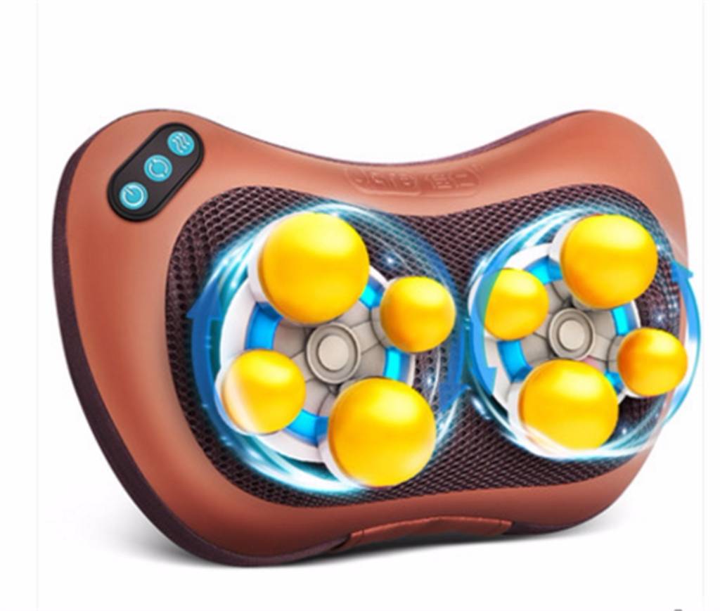 佳仁颈椎按摩器颈部腰部背部多功能全身家用按摩枕头车载按摩靠垫