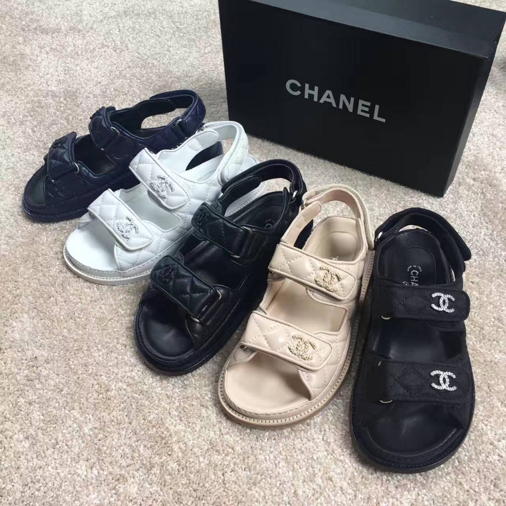 chanel 2017ss 魔术贴凉鞋!